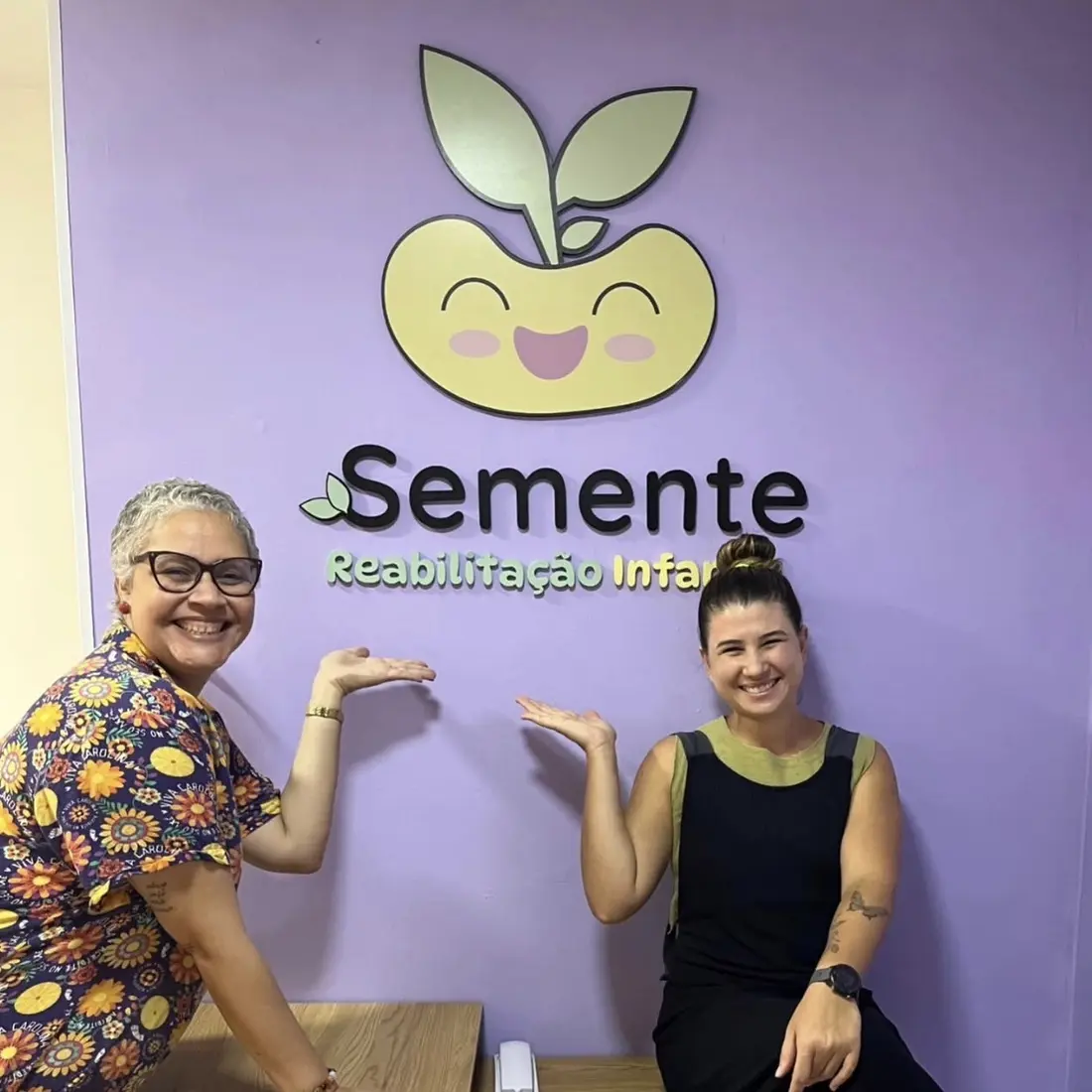 Rosana e Tainá, sócias da Semente Reabilitação Infantil